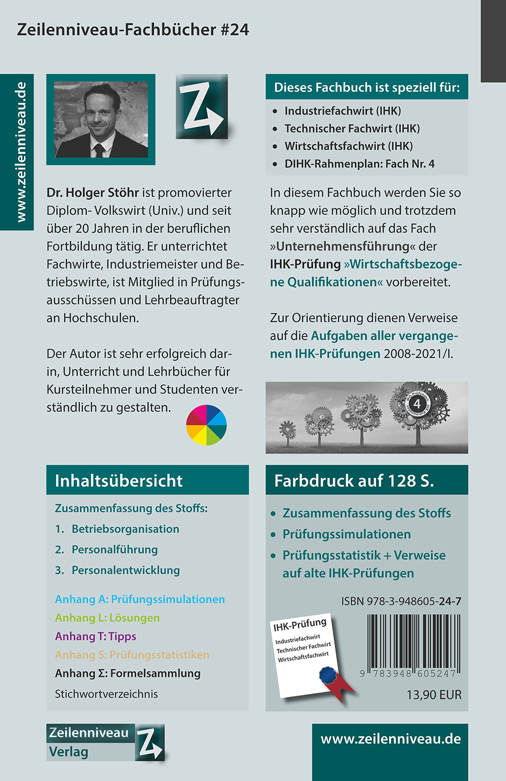 Rückseitencover Zur Prüfung vorbereiten in Unternehmensführung