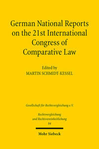 Vorderes Coverbild German National Reports on the 21st International Congress of Comparative Law