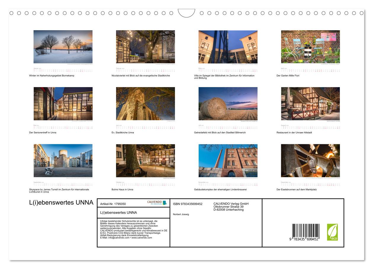 Beispielinhalt (Bild) L(i)ebenswertes UNNA (Wandkalender 2025 DIN A3 quer), CALVENDO Monatskalender