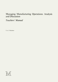 Vorderes Coverbild Managing Manufacturing Operations: Analysis and Discussion