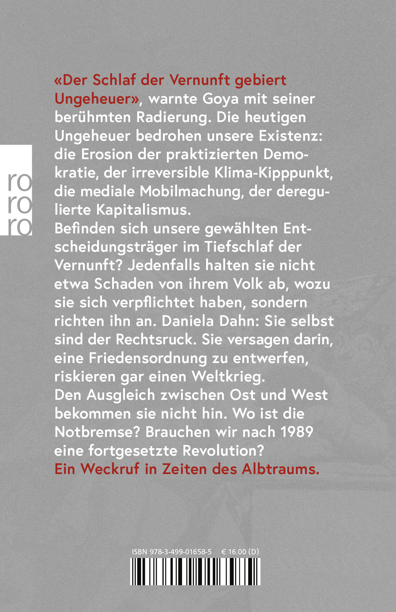 Rückseitencover Der Schlaf der Vernunft