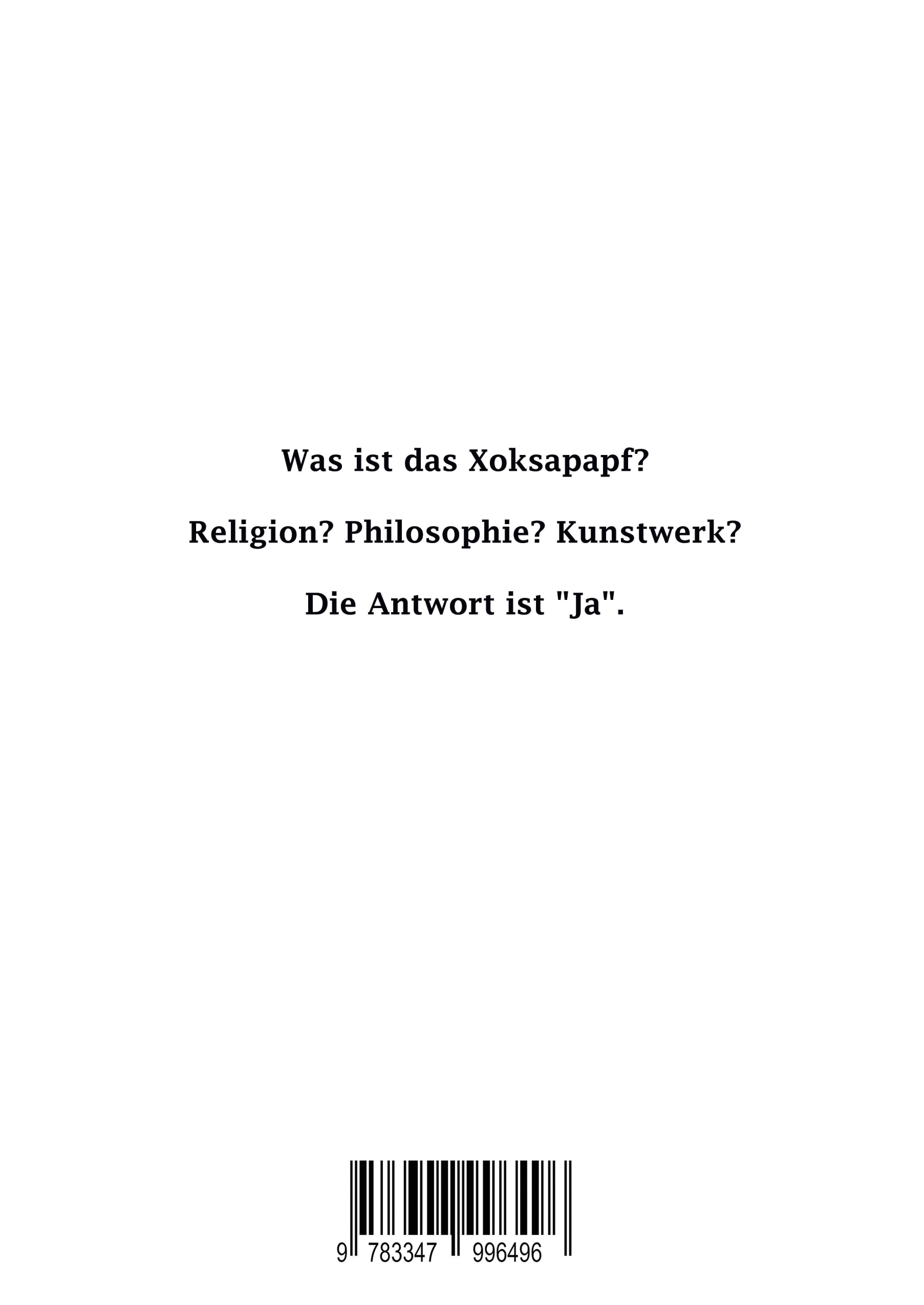 Rückseitencover XOKSAPAPF