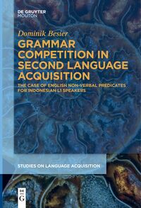 Vorderes Coverbild Grammar Competition in Second Language Acquisition