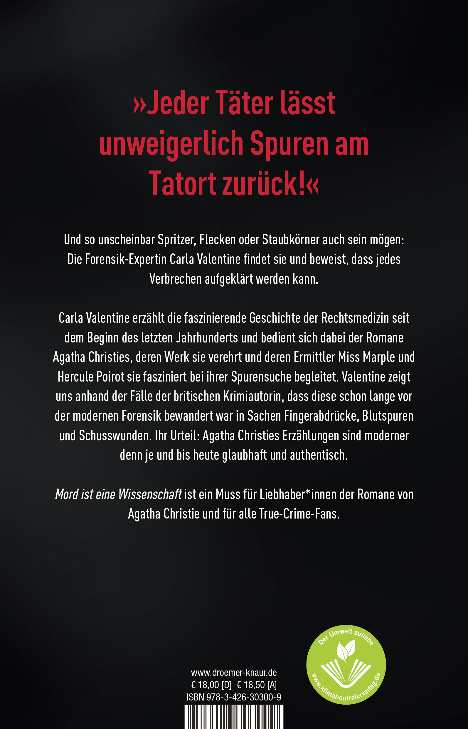 Rückseitencover Mord ist eine Wissenschaft