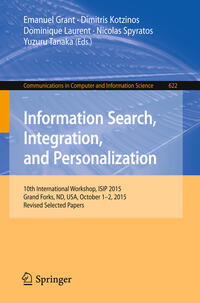 Vorderes Coverbild Information Search, Integration, and Personalization