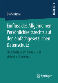 Vorderes Coverbild Einfluss des Allgemeinen Persönlichkeitsrechts auf den einfachgesetzlichen Datenschutz