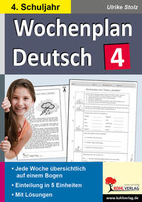 Vorderes Coverbild Wochenplan Deutsch / Klasse 4
