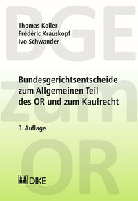 Vorderes Coverbild Bundesgerichtsentscheide zum Allgemeinen Teil des OR und zum Kaufrecht