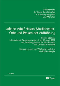 Vorderes Coverbild Johann Adolf Hasses Musiktheater: Orte und Praxen der Aufführung