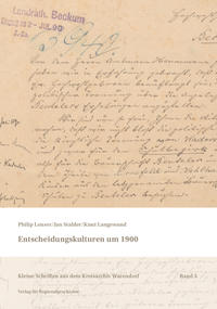 Vorderes Coverbild Entscheidungskulturen um 1900