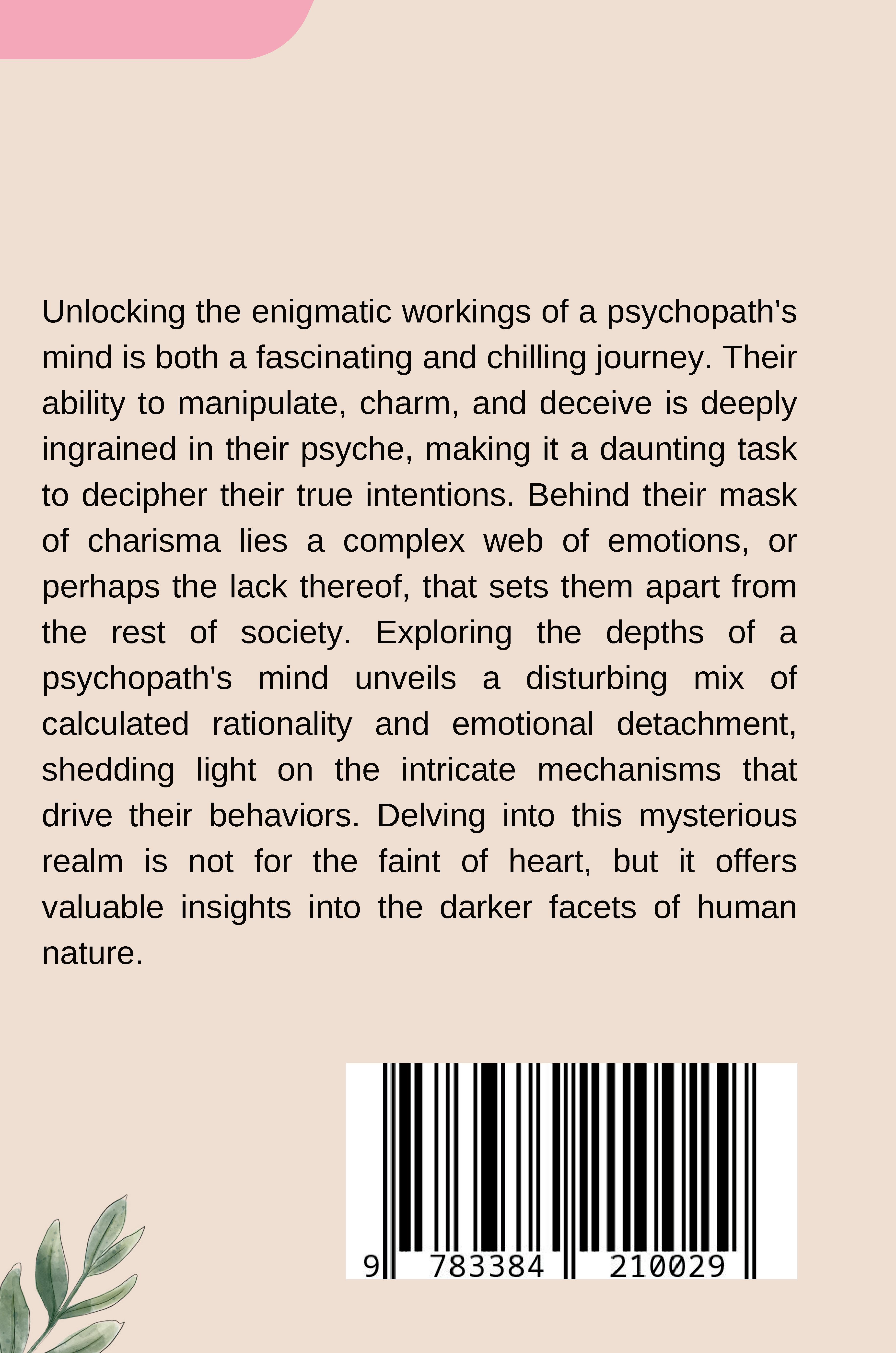 Rückseitencover Psychopath's Mind: Decoded & Chilling
