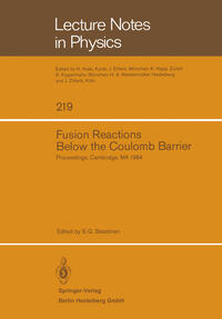 Vorderes Coverbild Fusion Reactions Below the Coulomb Barrier