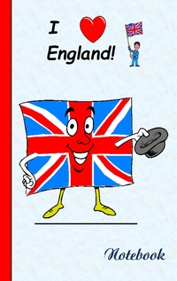 Vorderes Coverbild I Love England - Notebook / Notizbuch