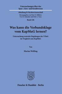 Vorderes Coverbild Was kann die Verbandsklage vom KapMuG lernen?