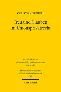 Vorderes Coverbild Treu und Glauben im Unionsprivatrecht