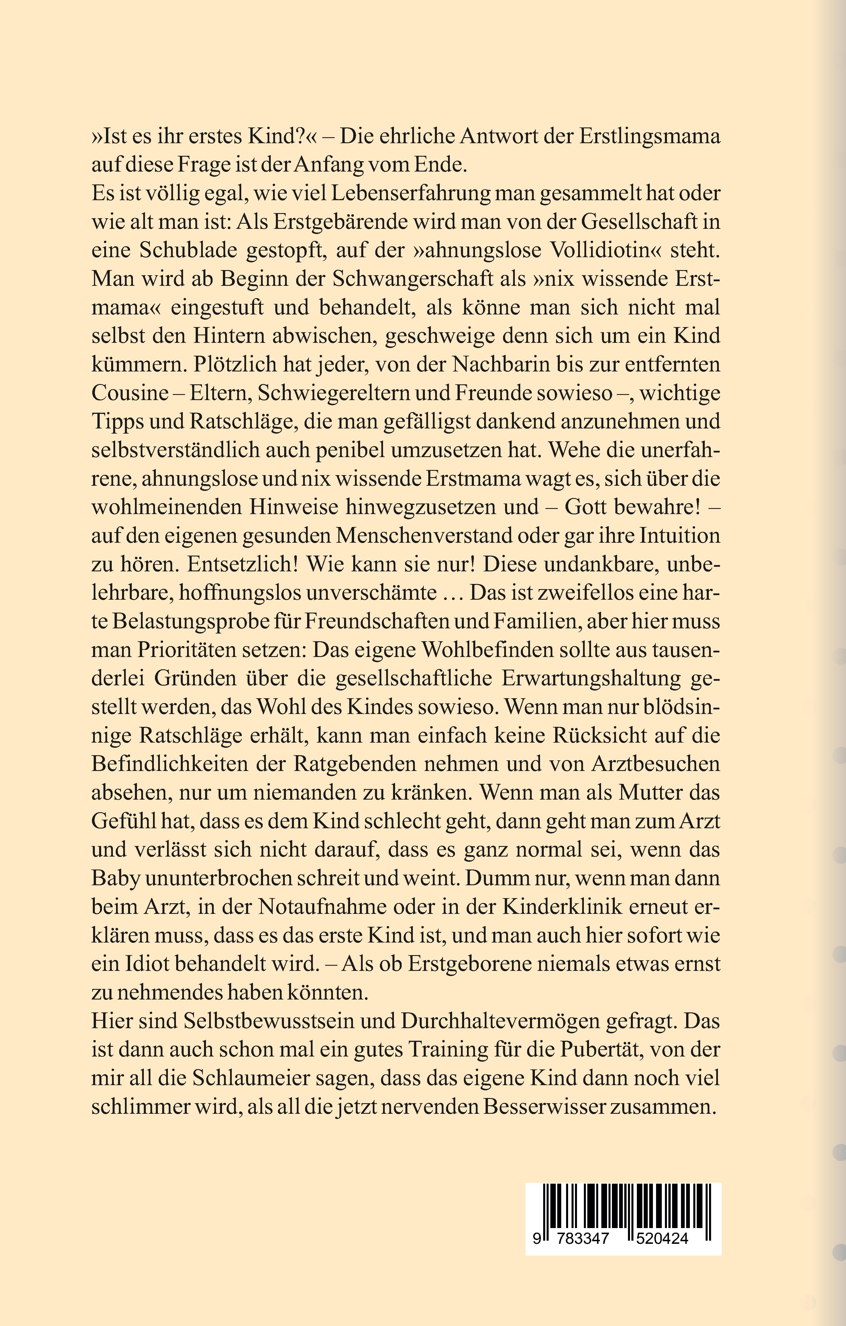 Rückseitencover Nix wissende Erstmama