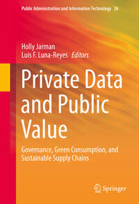 Vorderes Coverbild Private Data and Public Value