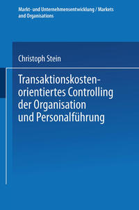 Vorderes Coverbild Transaktionskostenorientiertes Controlling der Organisation und Personalführung