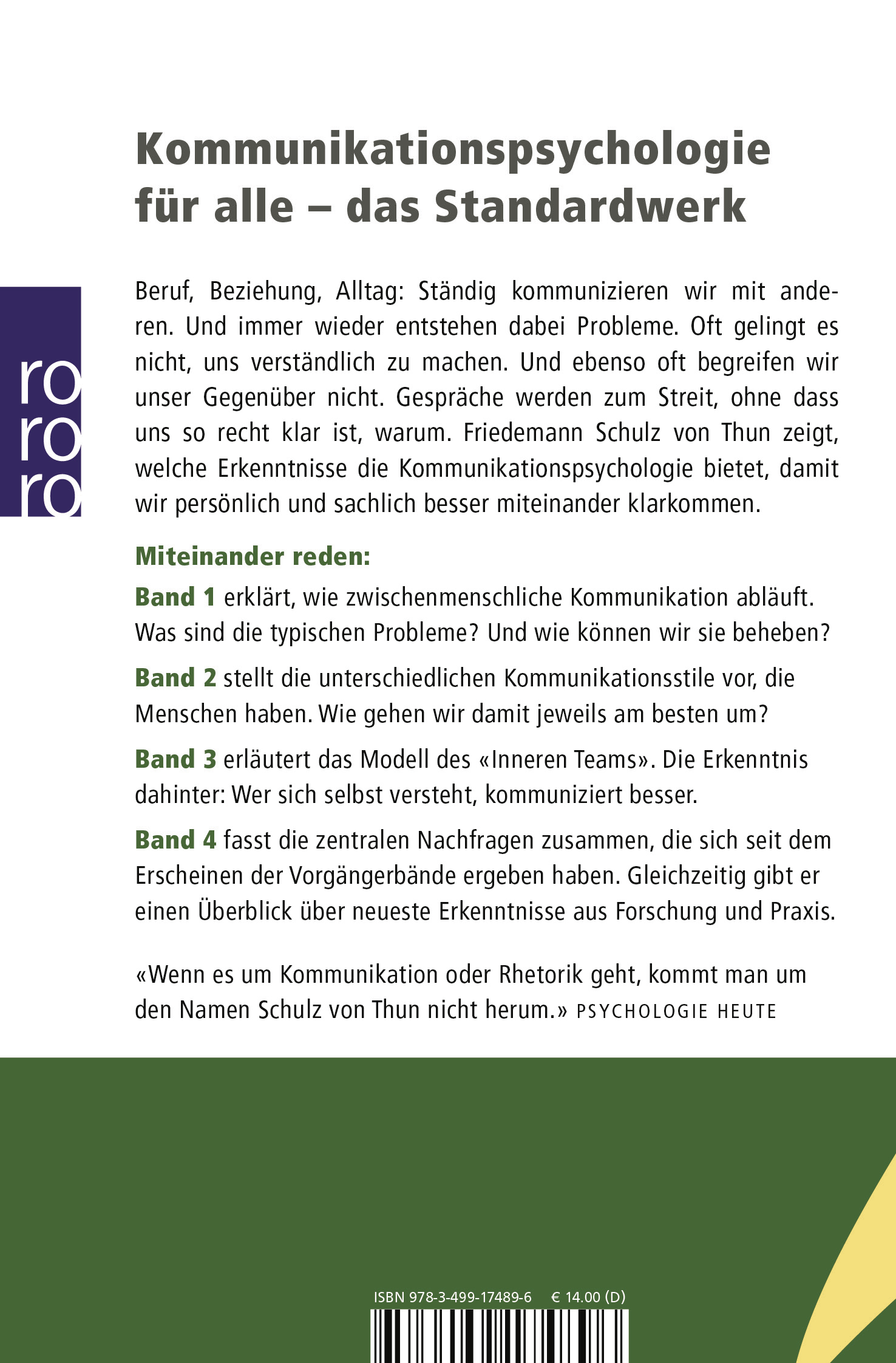 Rückseitencover Miteinander reden 1
