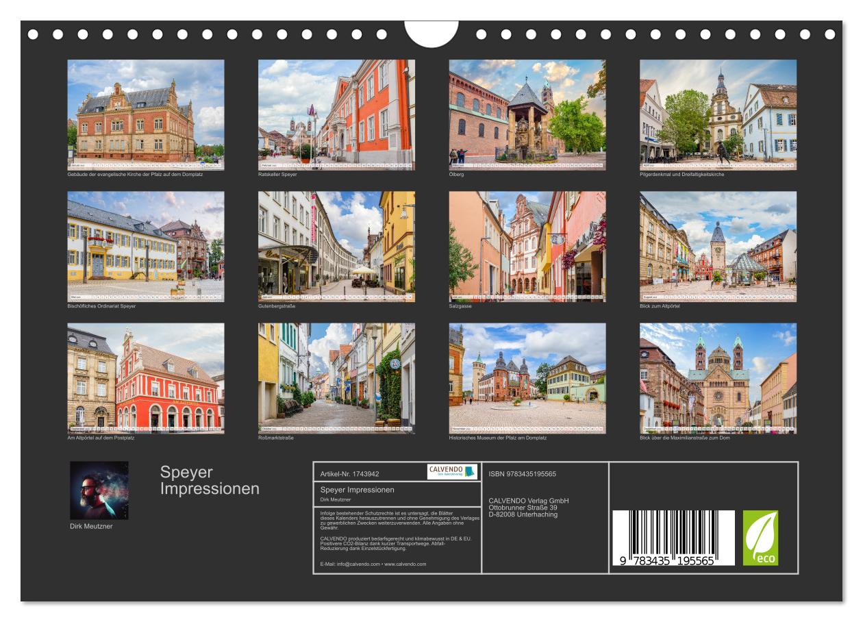 Beispielinhalt (Bild) Speyer Impressionen (Wandkalender 2025 DIN A4 quer), CALVENDO Monatskalender