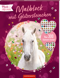 Vorderes Coverbild Malblock mit Glitzersteinchen