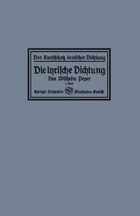 Vorderes Coverbild Die lyrische Dichtung