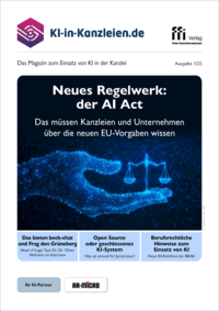 Vorderes Coverbild KI in Kanzleien-Magazin 1/25