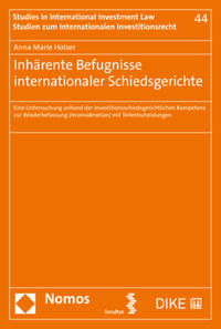 Vorderes Coverbild Inhärente Befugnisse internationaler Schiedsgerichte
