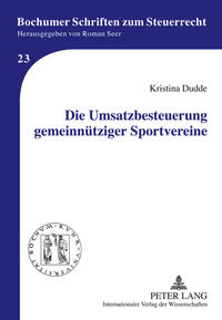 Vorderes Coverbild Die Umsatzbesteuerung gemeinnütziger Sportvereine