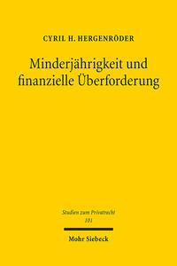 Vorderes Coverbild Minderjährigkeit und finanzielle Überforderung