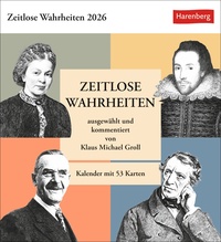 Vorderes Coverbild Zeitlose Wahrheiten Postkartenkalender 2026 - Kalender mit 53 Karten, ausgewählt und kommentiert von Klaus Michael Groll