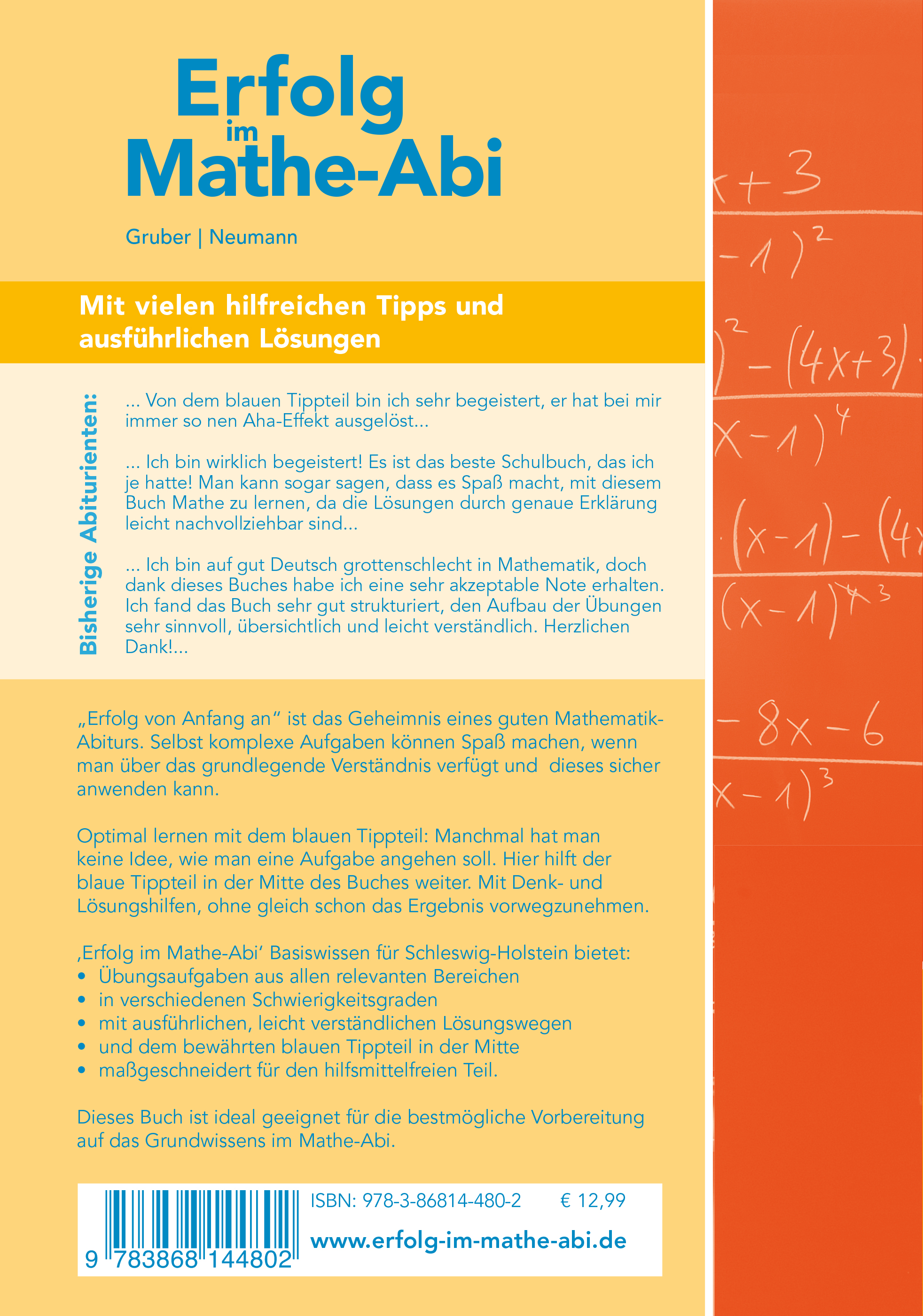 Rückseitencover Erfolg im Mathe-Abi Schleswig-Holstein Basiswissen