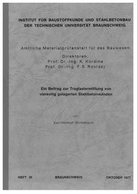Vorderes Coverbild Ein Beitrag zur Traglastermittlung von vierseitig gelagerten Stahlbetonwänden