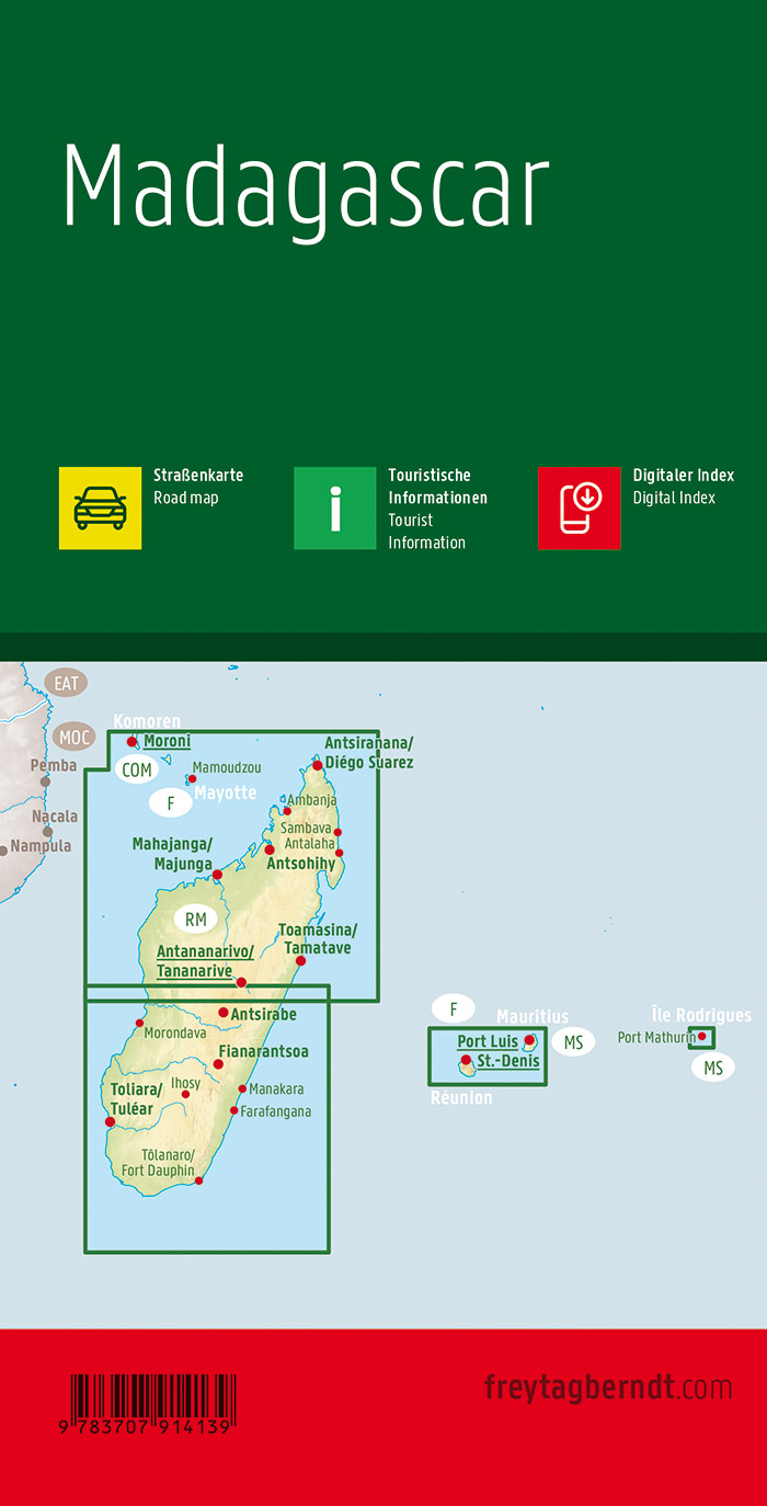 Rückseitencover Madagaskar, Autokarte 1:1.000.000