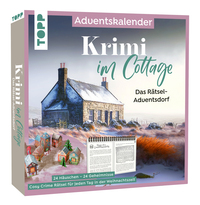 Vorderes Coverbild Krimi im Cottage – Das Rätsel-Weihnachtsdorf – Adventskalender