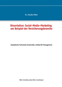 Vorderes Coverbild Social-Media-Marketing am Beispiel der Versicherungsbranche