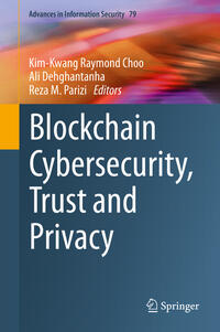 Vorderes Coverbild Blockchain Cybersecurity, Trust and Privacy