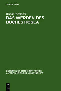 Vorderes Coverbild Das Werden des Buches Hosea