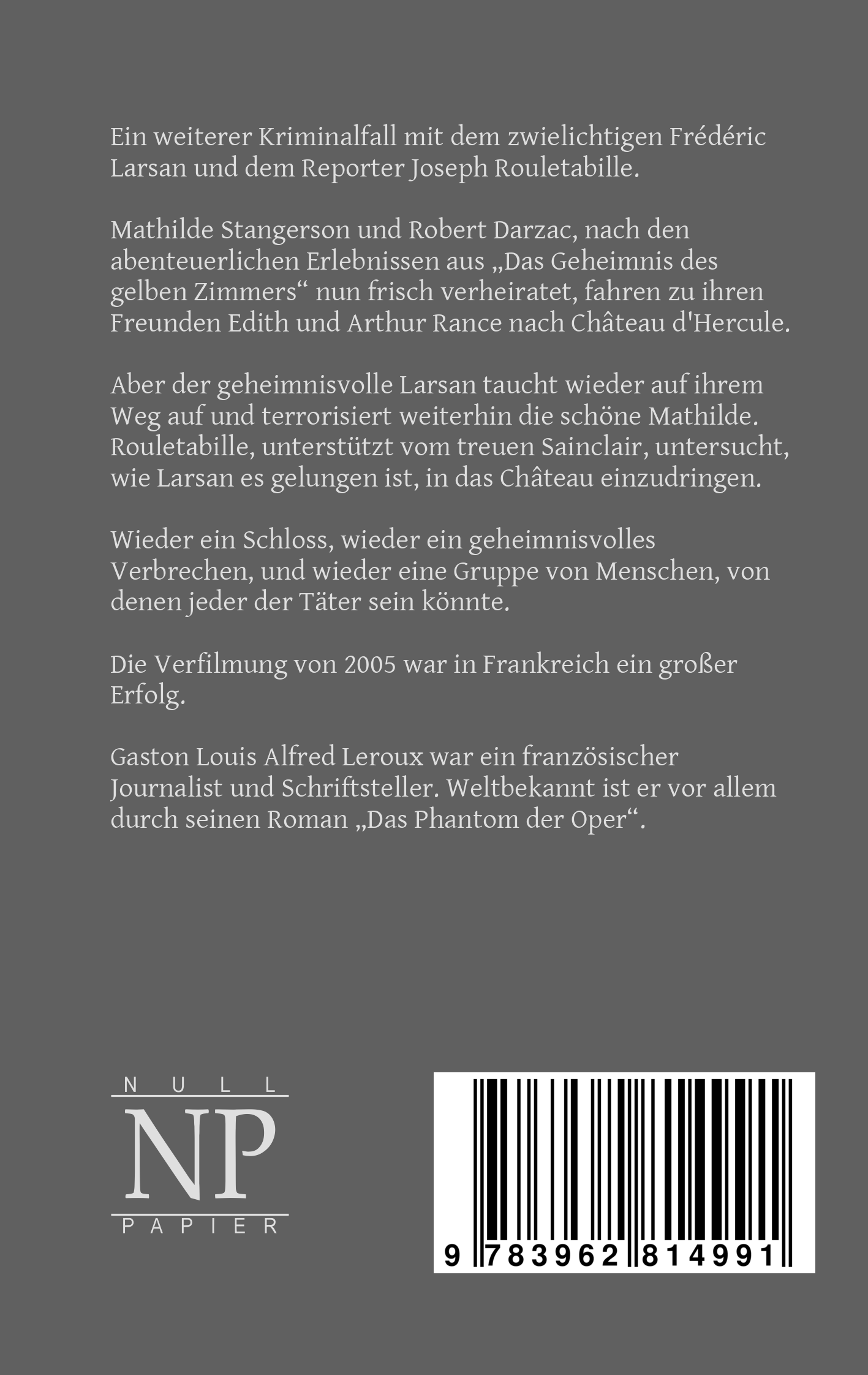 Rückseitencover Das Parfüm der Dame in Schwarz