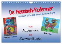 Vorderes Coverbild De Hessisch-Kalenner - hessisch babbele lerne in aam Johr (Wandkalender 2025 DIN A4 quer), CALVENDO Monatskalender