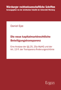 Vorderes Coverbild Die neue kapitalmarktrechtliche Beteiligungstransparenz