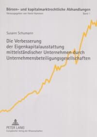 Vorderes Coverbild Die Verbesserung der Eigenkapitalausstattung mittelständischer Unternehmen durch Unternehmensbeteiligungsgesellschaften