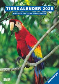 Vorderes Coverbild DUMONT - Ravensburger Tierkalender 2025 Wochenkalender, 21x29,7cm, Kalender mit 53 Tierarten aus aller Welt, Texte und Steckbriefe vermitteln kompaktes Wissen, deutsches Kalendarium