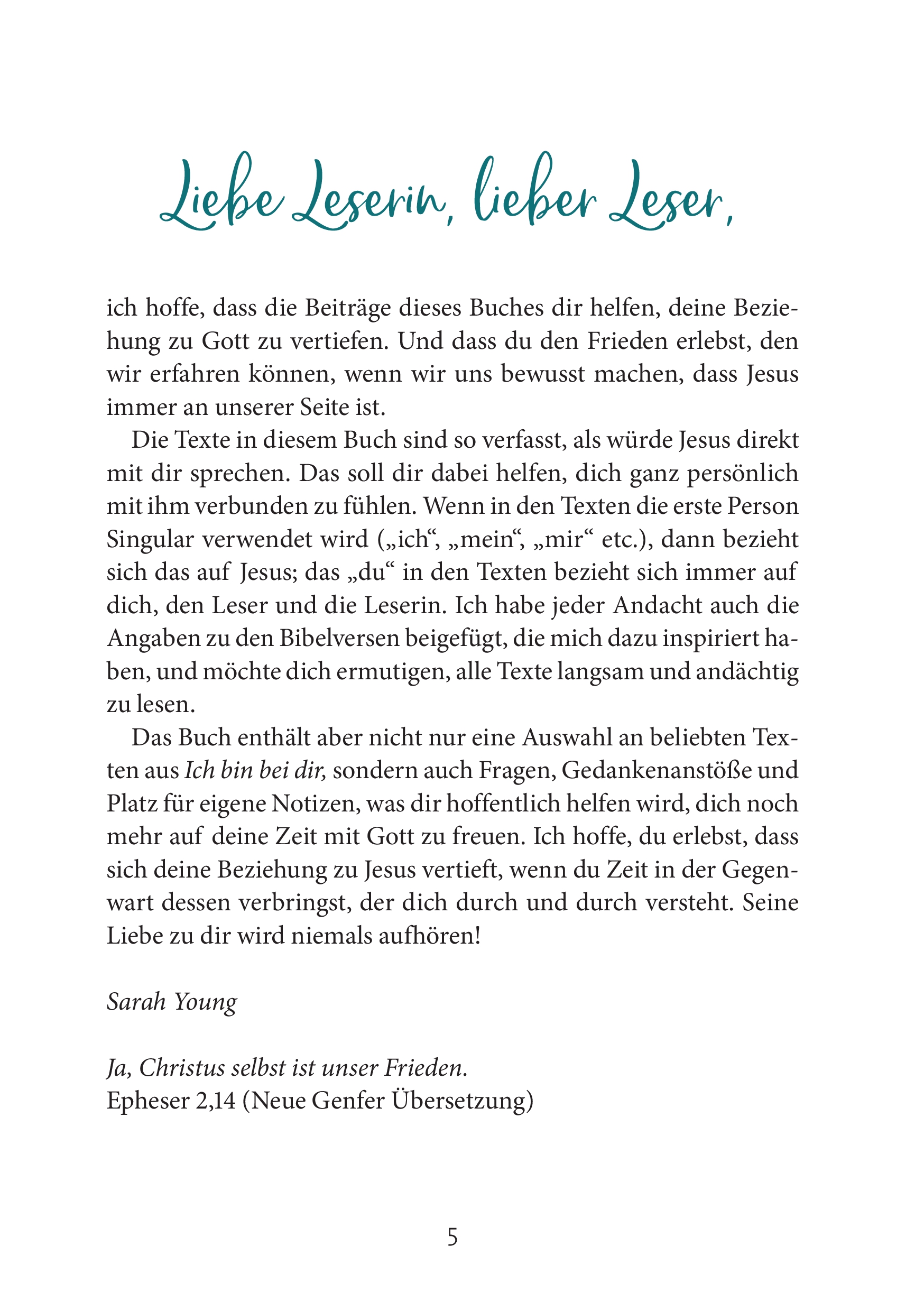 Beispielinhalt (Bild) Leben in seiner Gegenwart