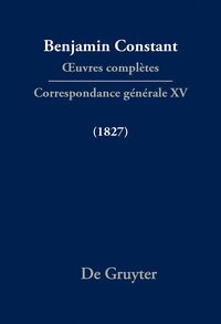 Vorderes Coverbild Correspondance générale 1827