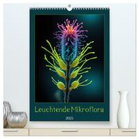 Vorderes Coverbild Leuchtende Mikroflora (hochwertiger Premium Wandkalender 2025 DIN A2 hoch), Kunstdruck in Hochglanz