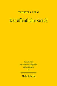 Vorderes Coverbild Der öffentliche Zweck