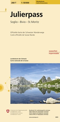 Vorderes Coverbild 268T Julierpass Wanderkarte