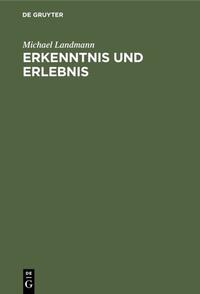 Vorderes Coverbild Erkenntnis und Erlebnis