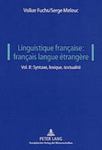 Vorderes Coverbild Linguistique française: français langue étrangère